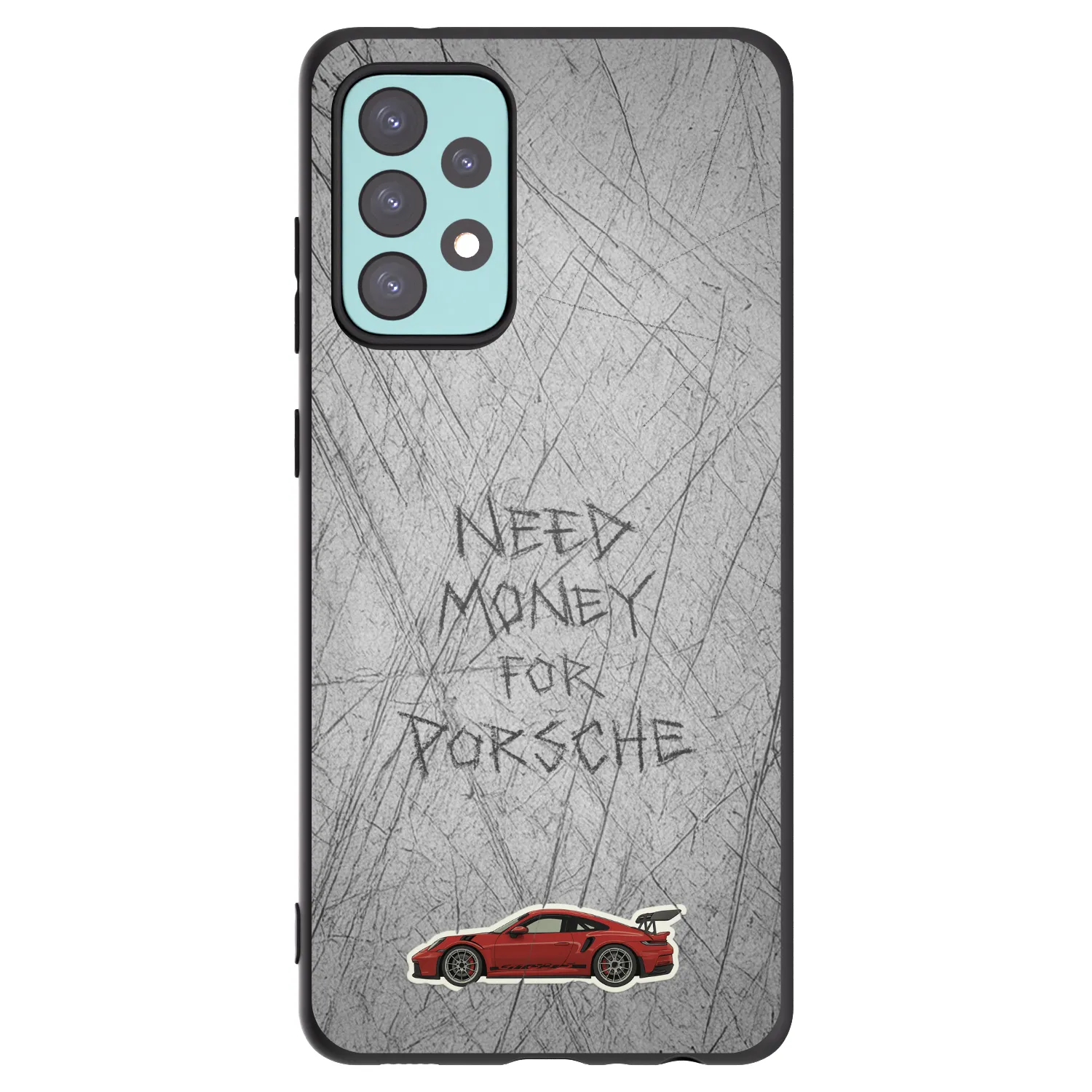 Picasee Μαύρη θήκη σιλικόνης για Samsung Galaxy A72 A725F - Garage Scratch