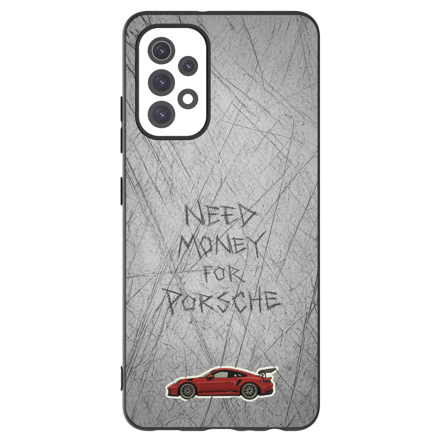 Picasee Μαύρη θήκη σιλικόνης για Samsung Galaxy A32 5G A326B - Garage Scratch