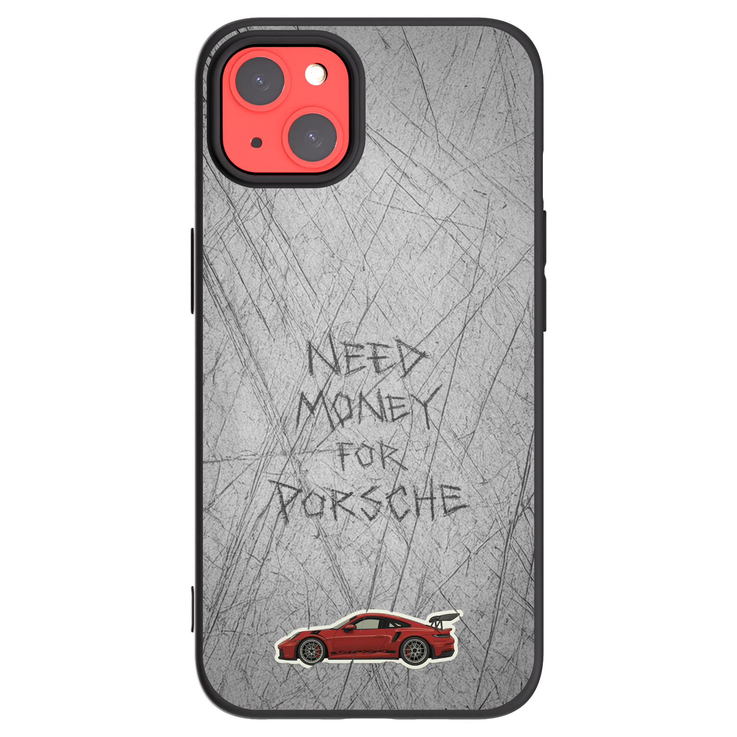Picasee Μαύρη θήκη σιλικόνης για Apple iPhone 13 - Garage Scratch