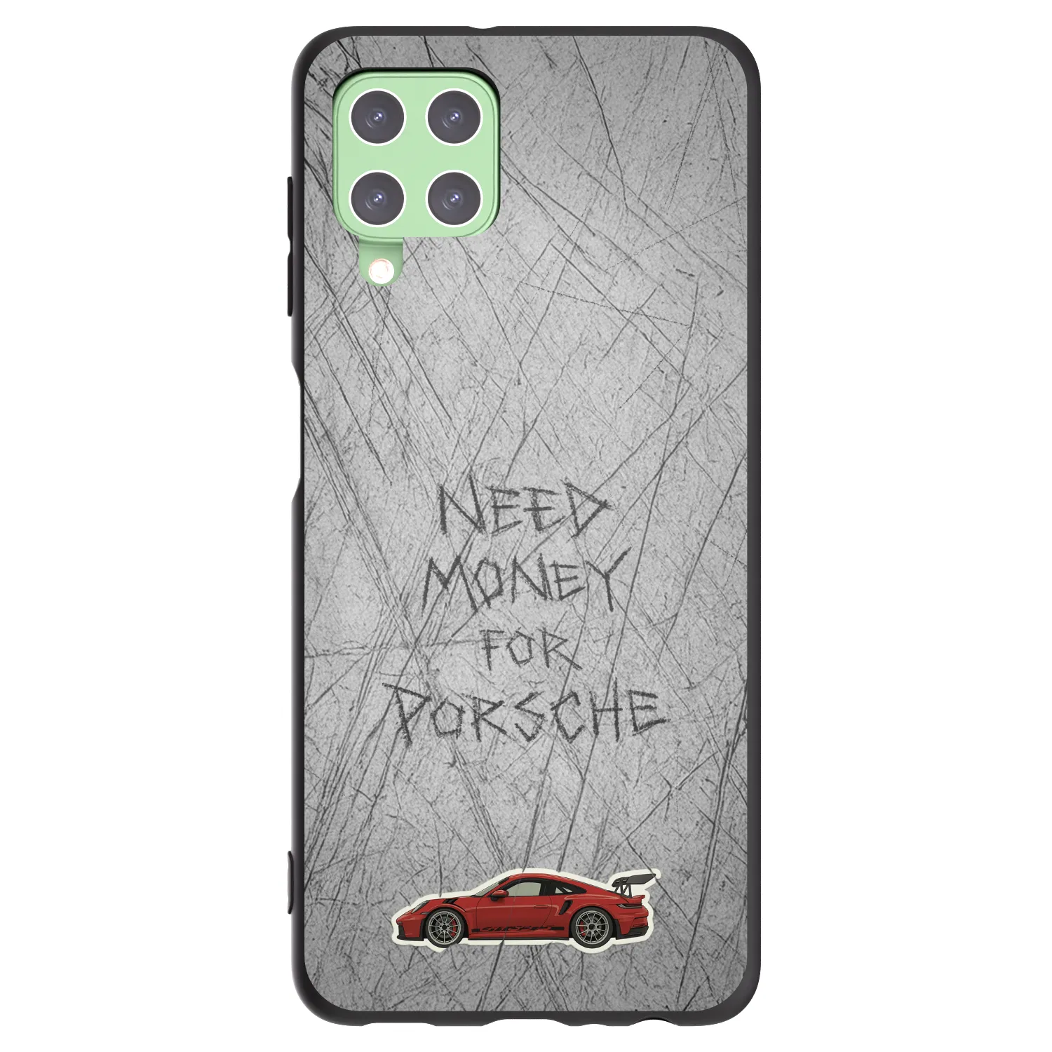 Picasee Μαύρη θήκη σιλικόνης για Samsung Galaxy A22 A225F 4G - Garage Scratch