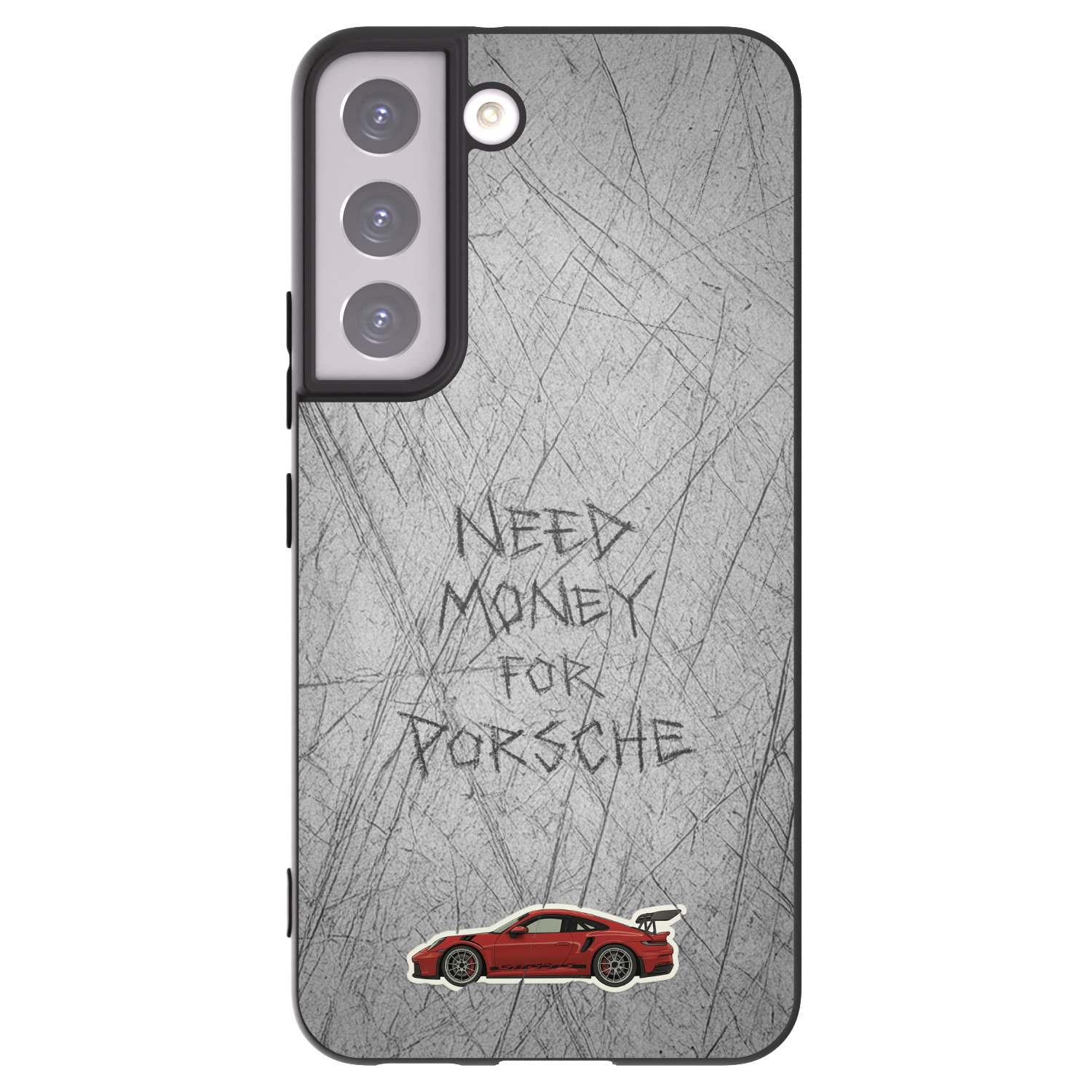 Picasee Μαύρη θήκη σιλικόνης για Samsung Galaxy S22 5G - Garage Scratch