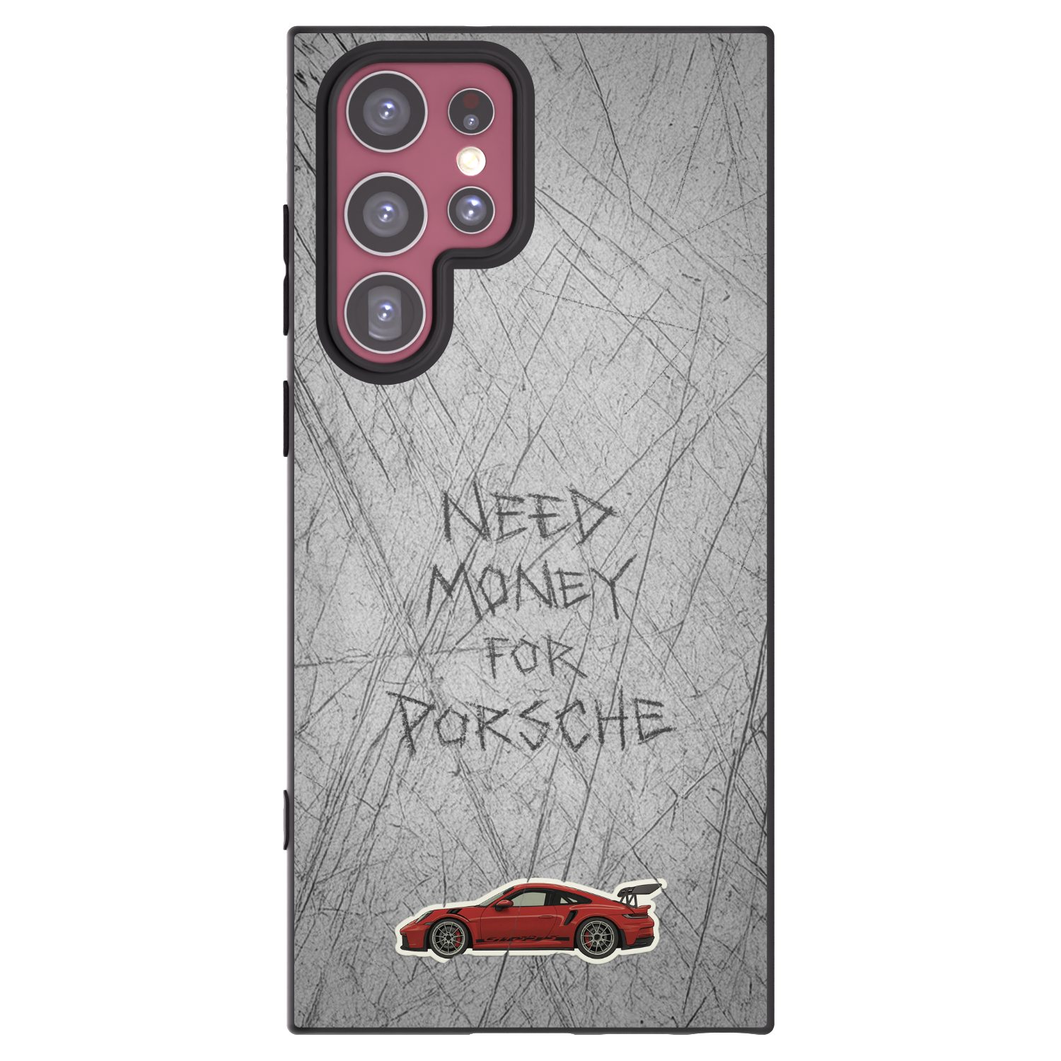 Picasee Μαύρη θήκη σιλικόνης για Samsung Galaxy S22 Ultra 5G - Garage Scratch