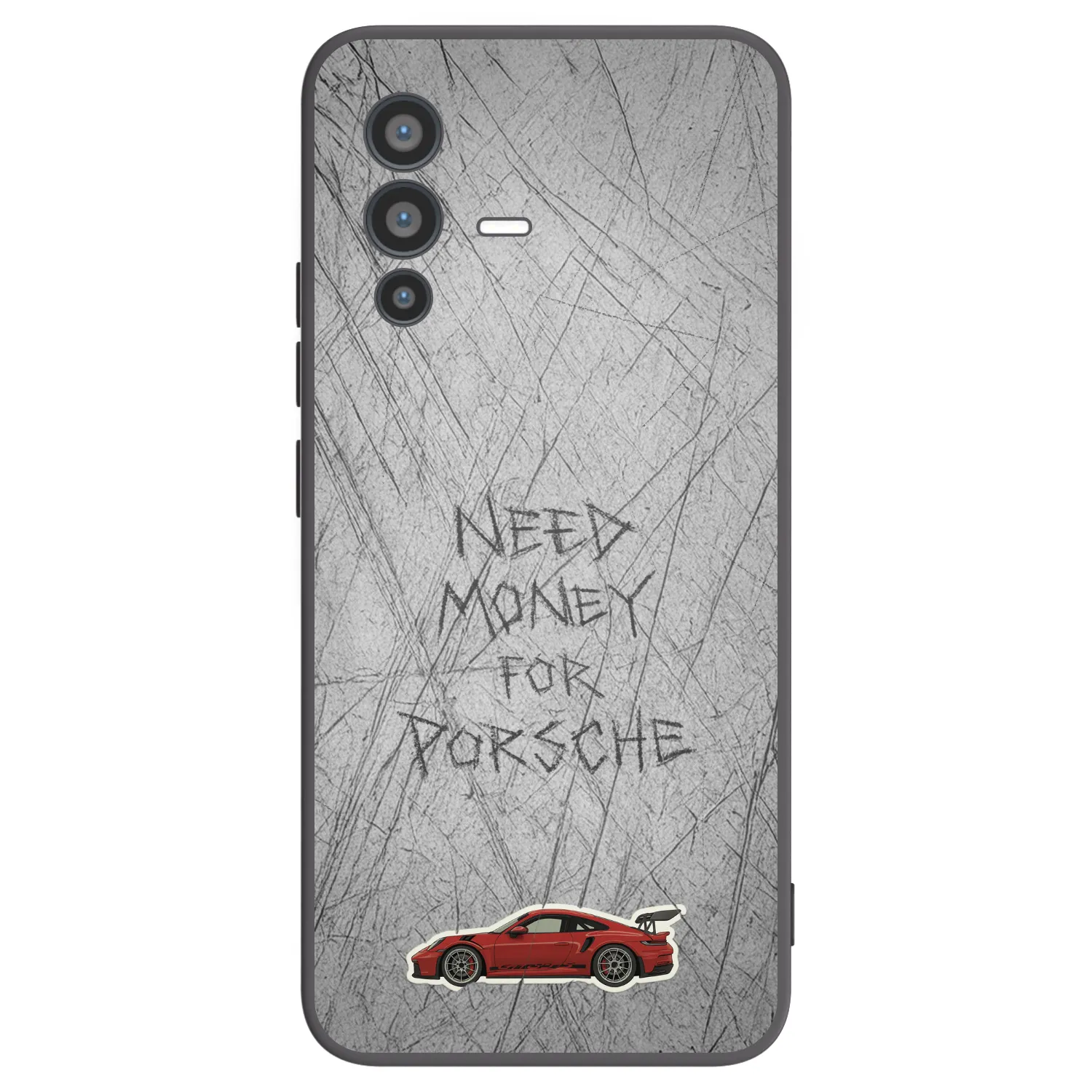 Picasee Μαύρη θήκη σιλικόνης για Vivo V23 5G - Garage Scratch