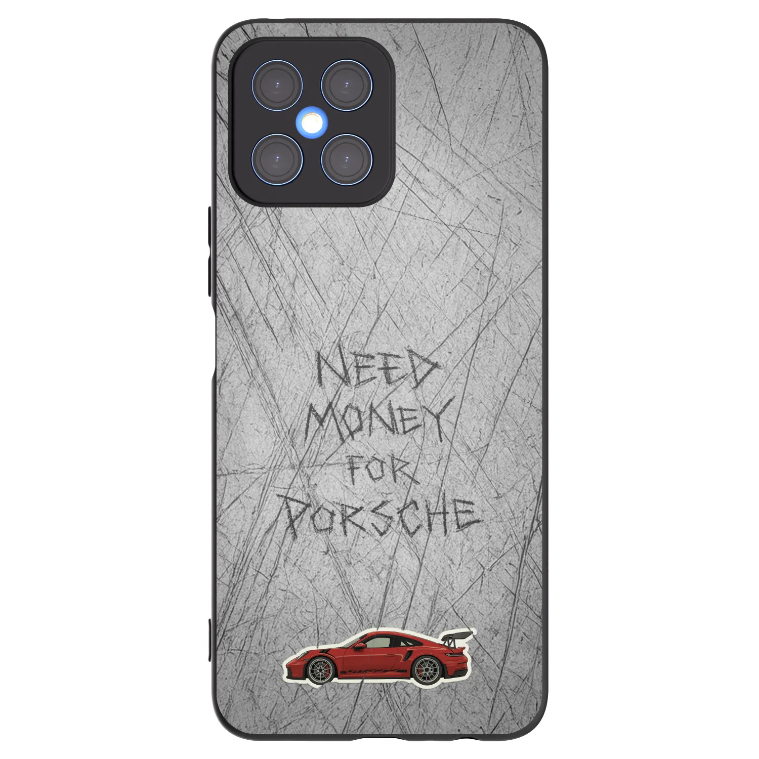 Picasee Μαύρη θήκη σιλικόνης για Honor X8 4G - Garage Scratch