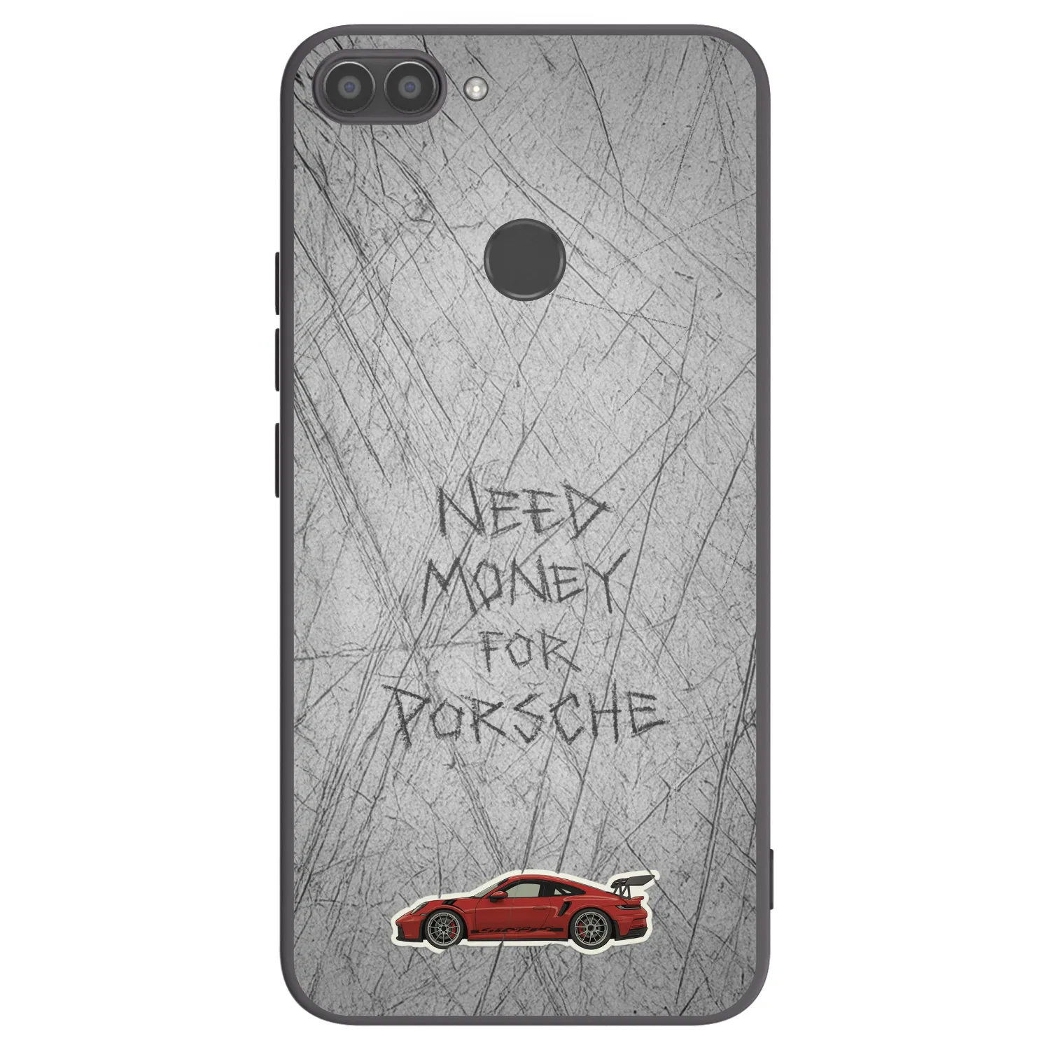 Picasee Μαύρη θήκη σιλικόνης για Huawei P Smart - Garage Scratch