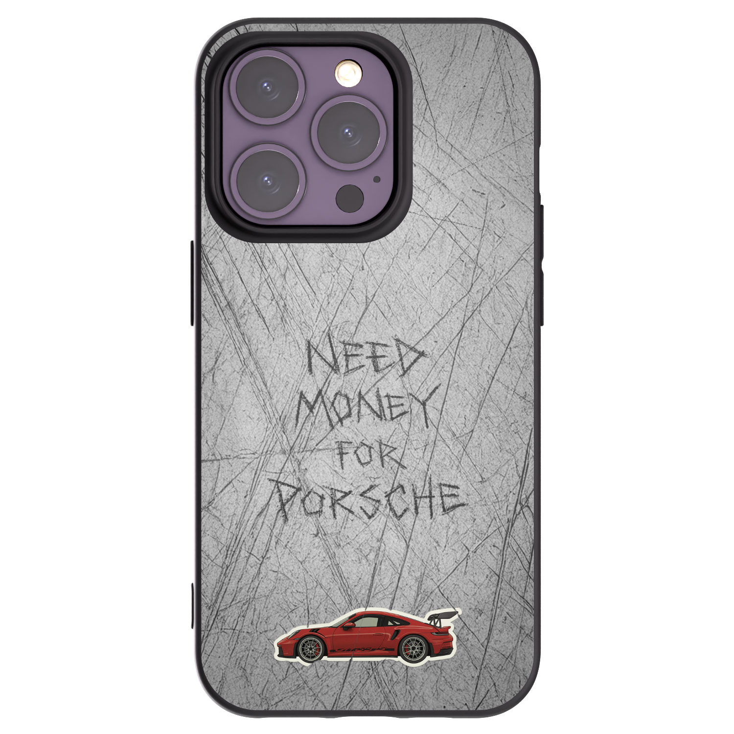 Picasee Μαύρη θήκη σιλικόνης για Apple iPhone 14 Pro - Garage Scratch