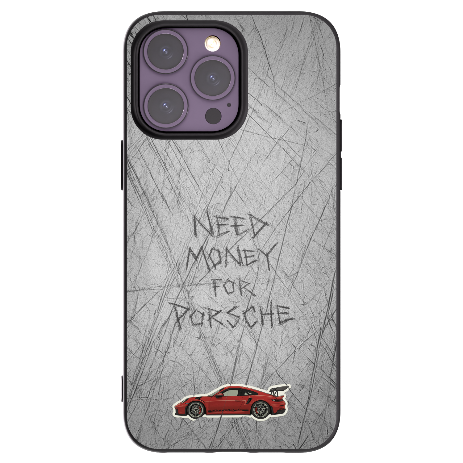 Picasee Μαύρη θήκη σιλικόνης για Apple iPhone 14 Pro Max - Garage Scratch