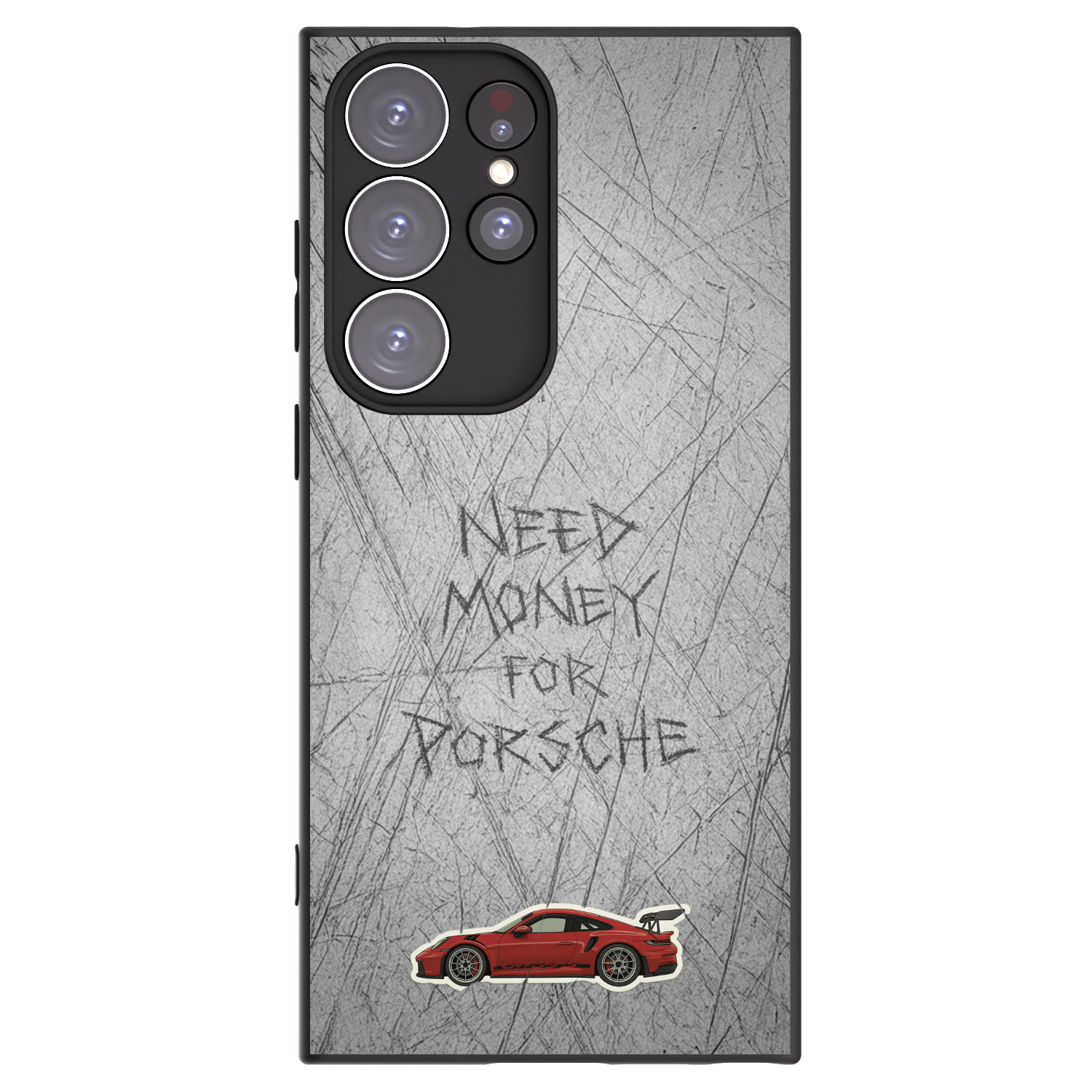 Picasee Μαύρη θήκη σιλικόνης για Samsung Galaxy S23 Ultra 5G - Garage Scratch