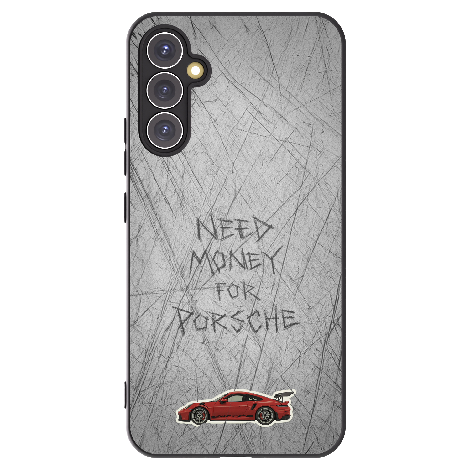 Picasee Μαύρη θήκη σιλικόνης για Samsung Galaxy A34 5G A346B - Garage Scratch