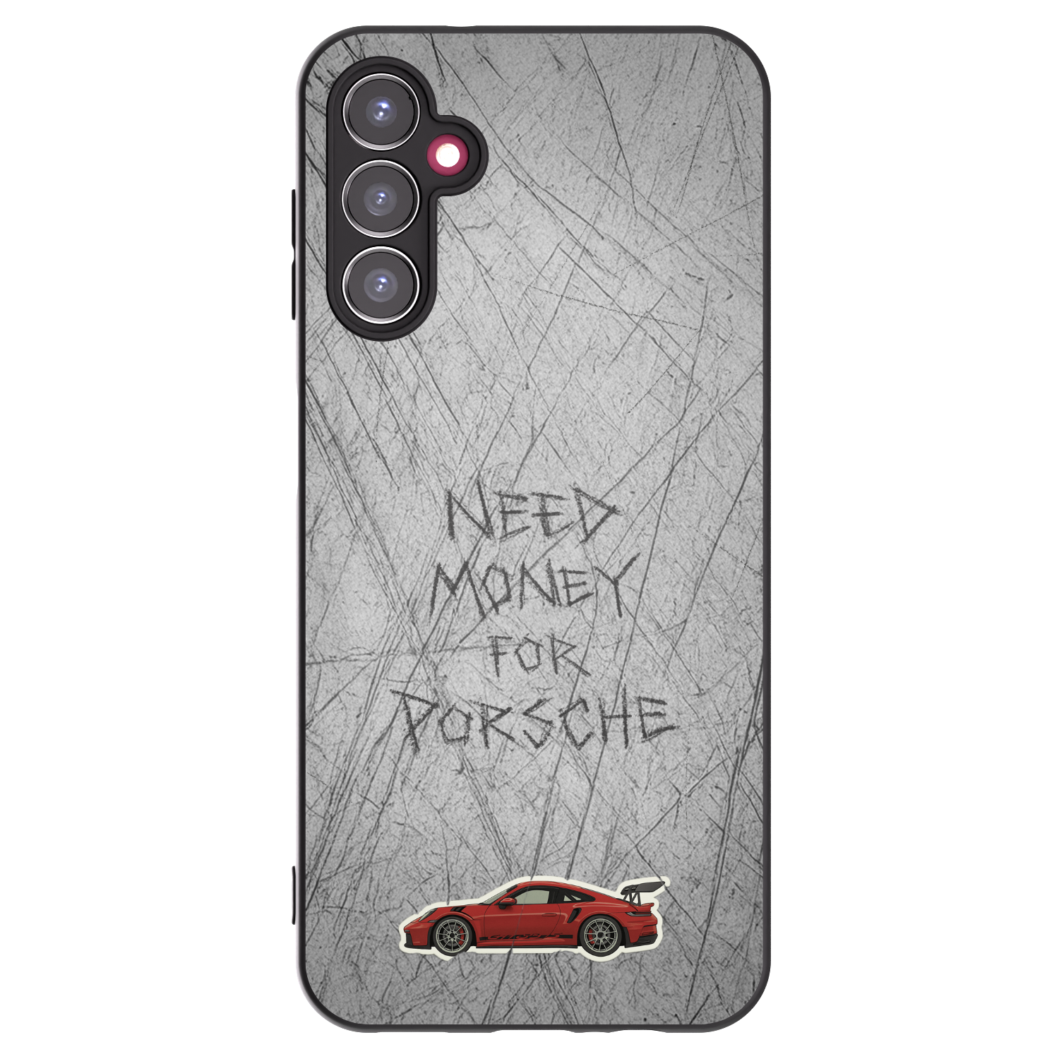 Picasee Μαύρη θήκη σιλικόνης για Samsung Galaxy A14 4G A145R - Garage Scratch