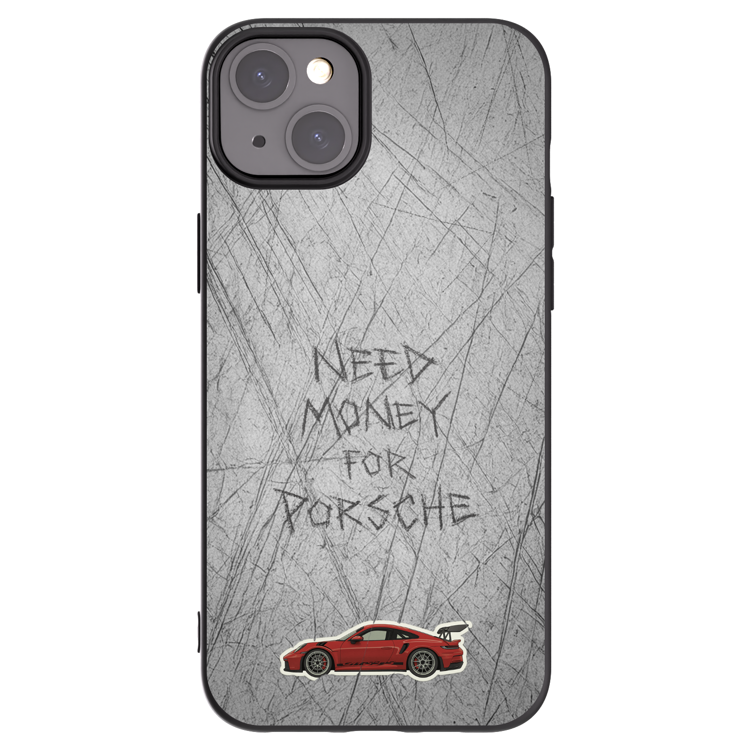 Picasee Μαύρη θήκη σιλικόνης για Apple iPhone 15 Plus - Garage Scratch