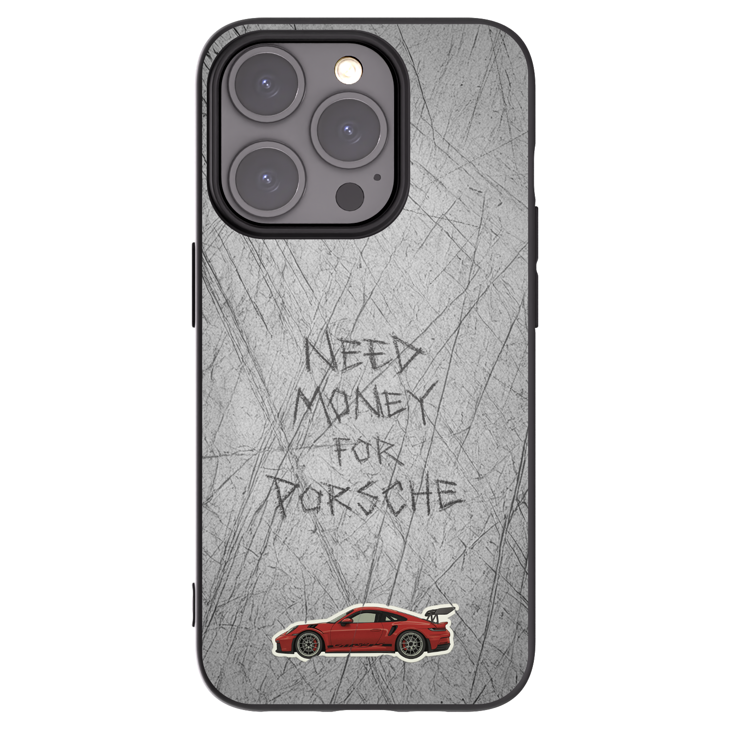 Picasee Μαύρη θήκη σιλικόνης για Apple iPhone 15 Pro - Garage Scratch