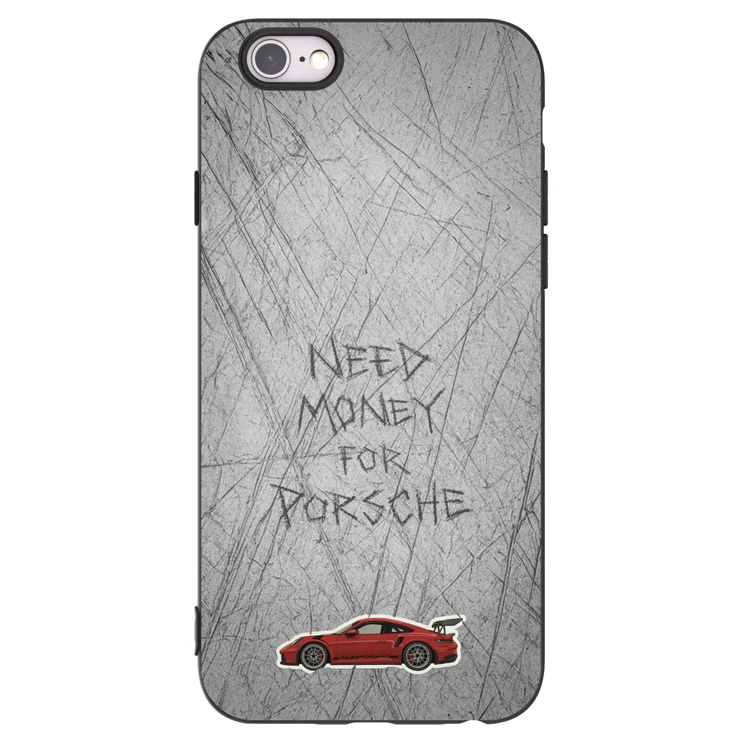 Picasee Μαύρη θήκη σιλικόνης για Apple iPhone 6/6S - Garage Scratch