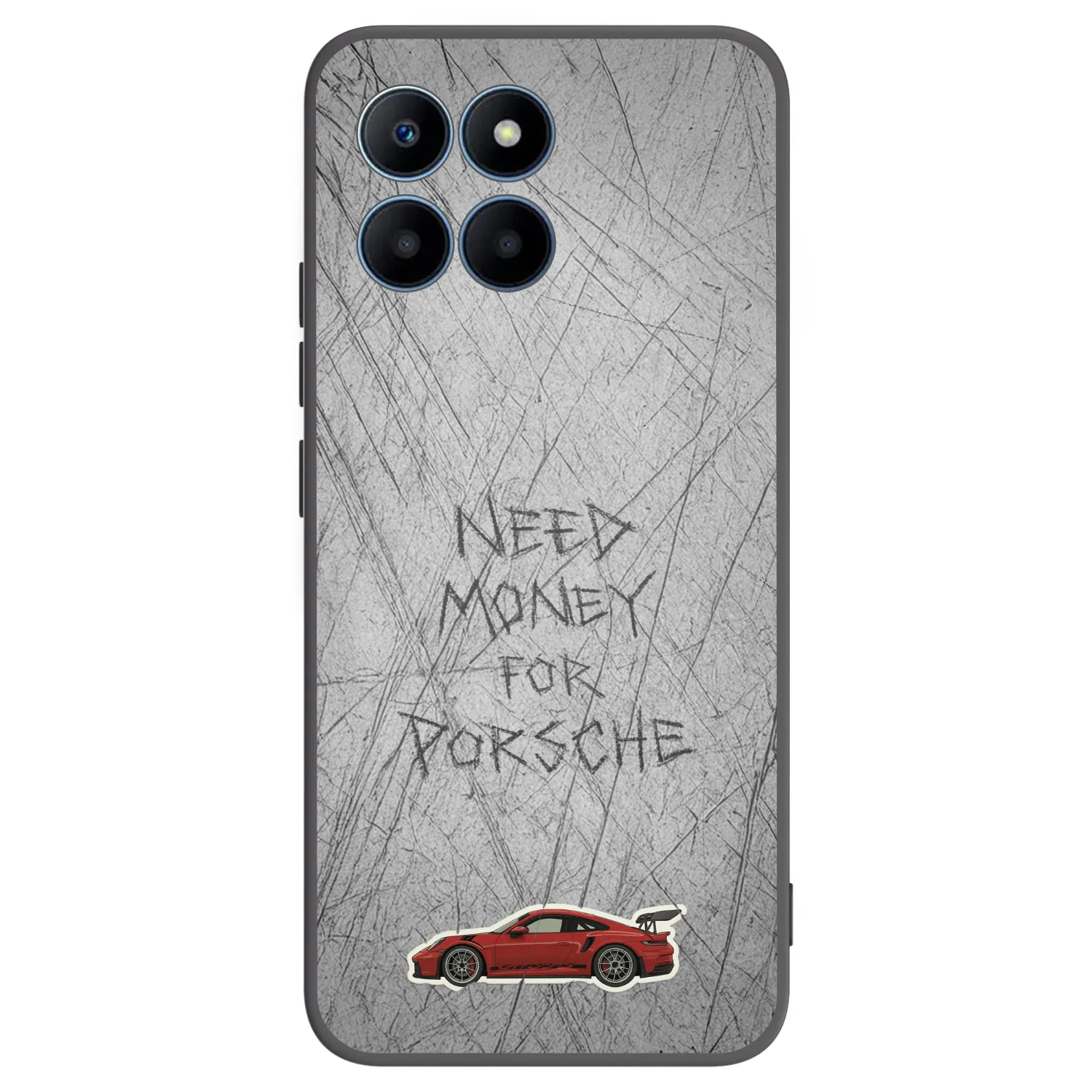Picasee Μαύρη θήκη σιλικόνης για Honor 70 Lite - Garage Scratch