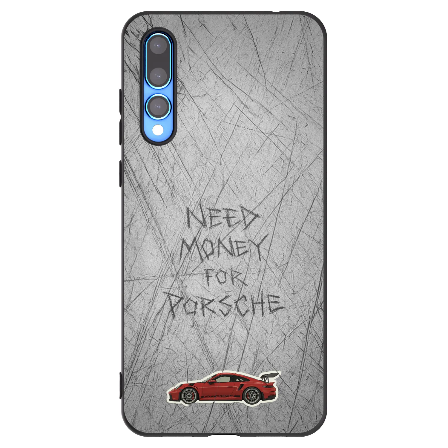 Picasee Μαύρη θήκη σιλικόνης για Huawei P20 Pro - Garage Scratch