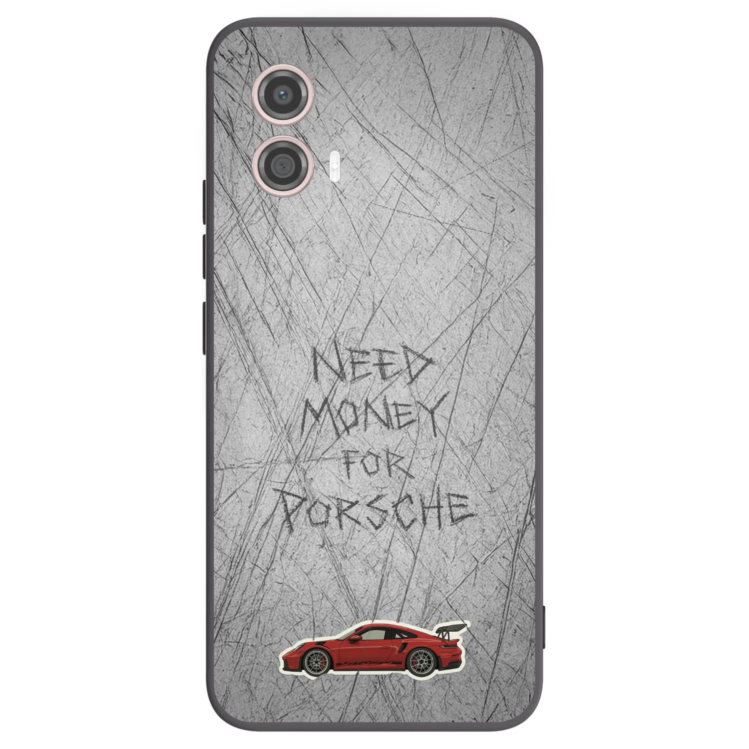 Picasee Μαύρη θήκη σιλικόνης για Motorola Moto G53 5G - Garage Scratch