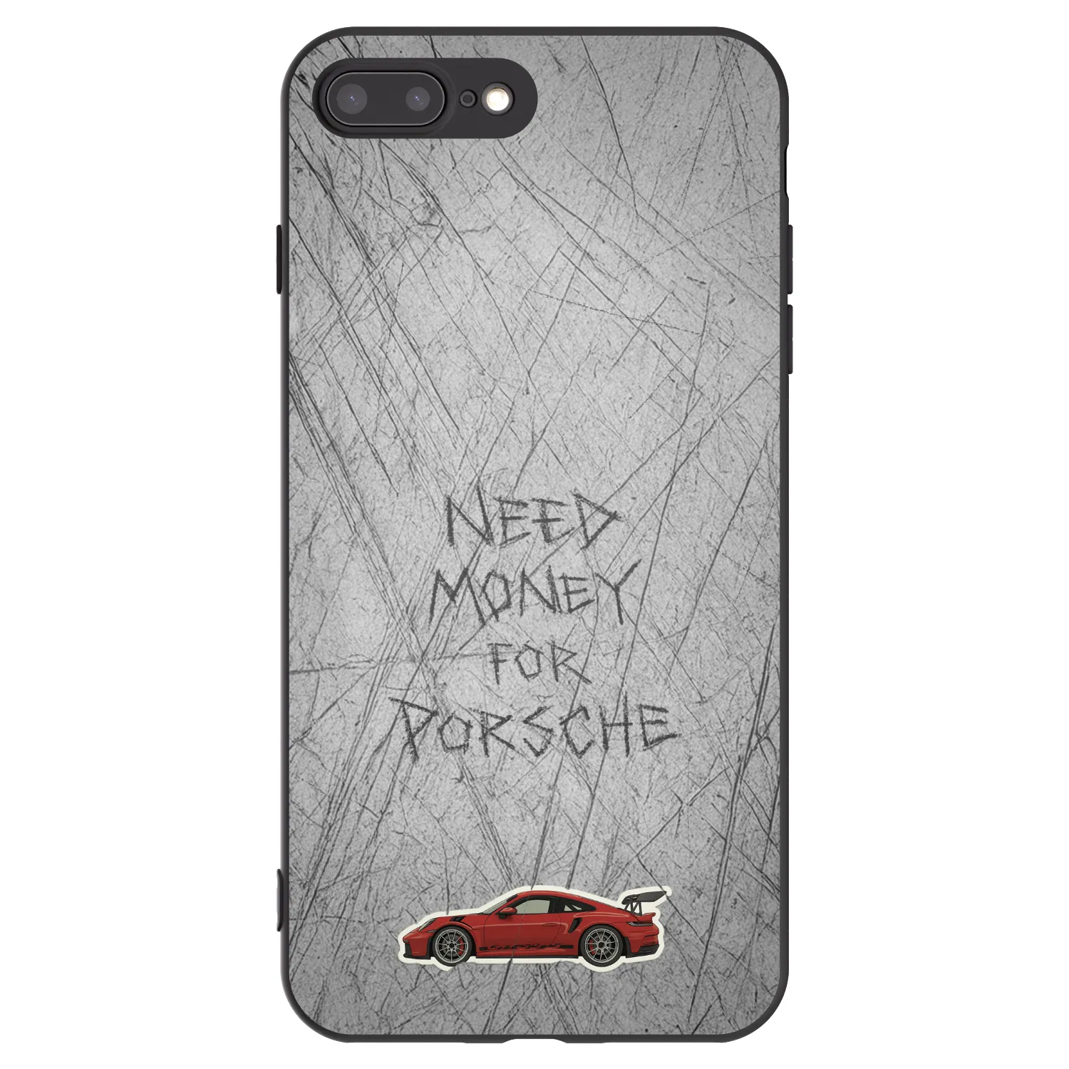 Picasee Μαύρη θήκη σιλικόνης για Apple iPhone 7 Plus - Garage Scratch