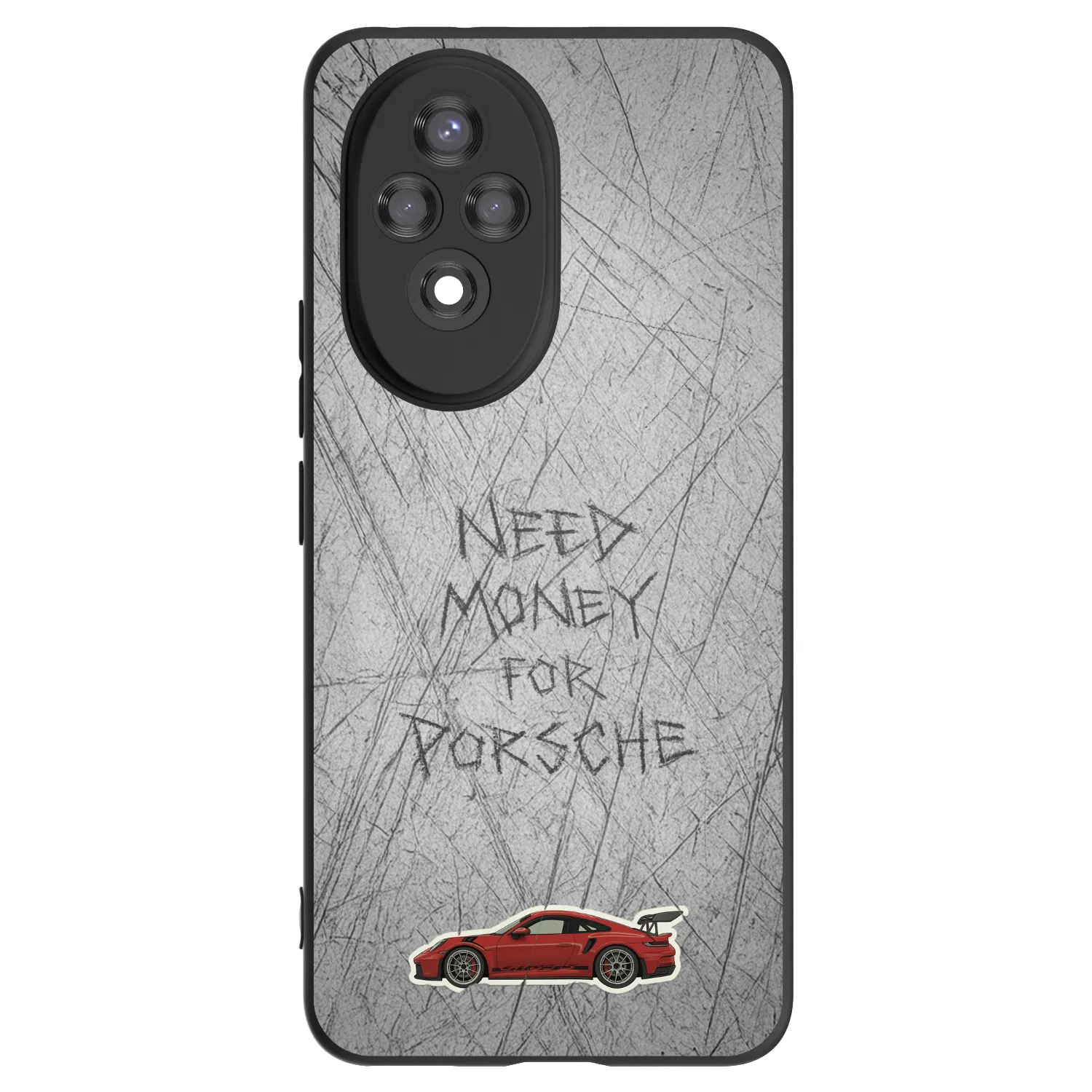 Picasee Μαύρη θήκη σιλικόνης για Honor 200 Pro 5G - Garage Scratch