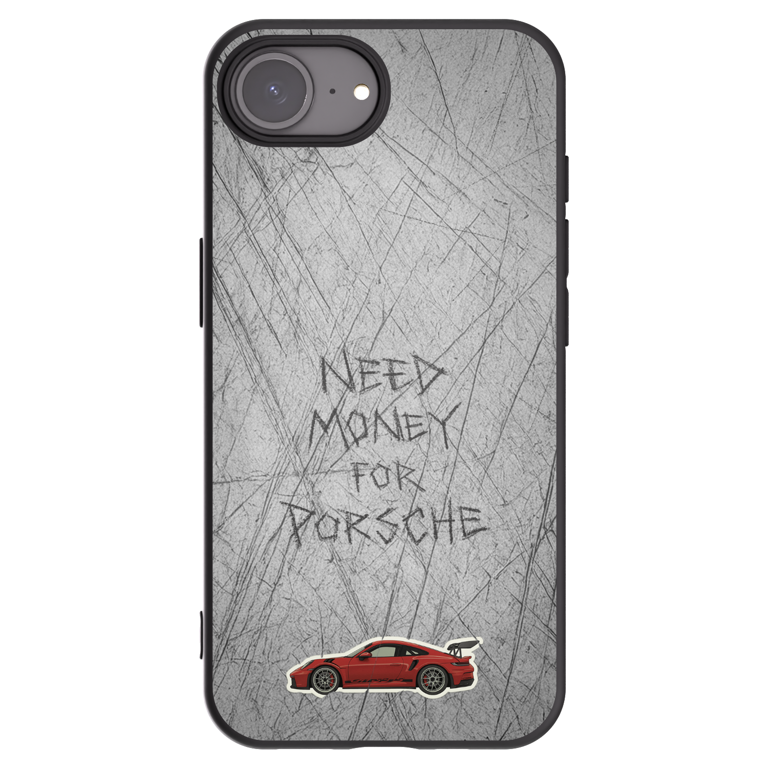 Picasee Μαύρη θήκη σιλικόνης για Apple iPhone 16e - Garage Scratch