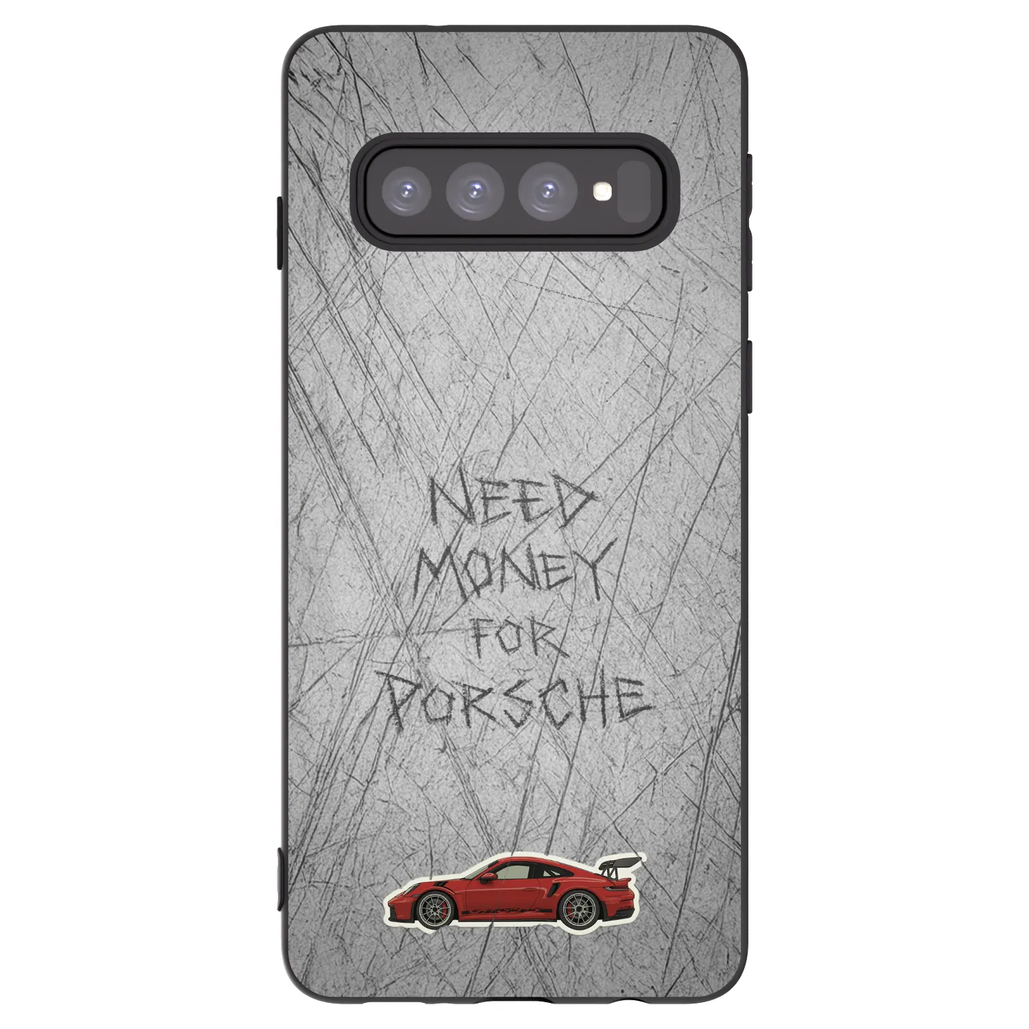 Picasee Μαύρη θήκη σιλικόνης για Samsung Galaxy S10 G973 - Garage Scratch