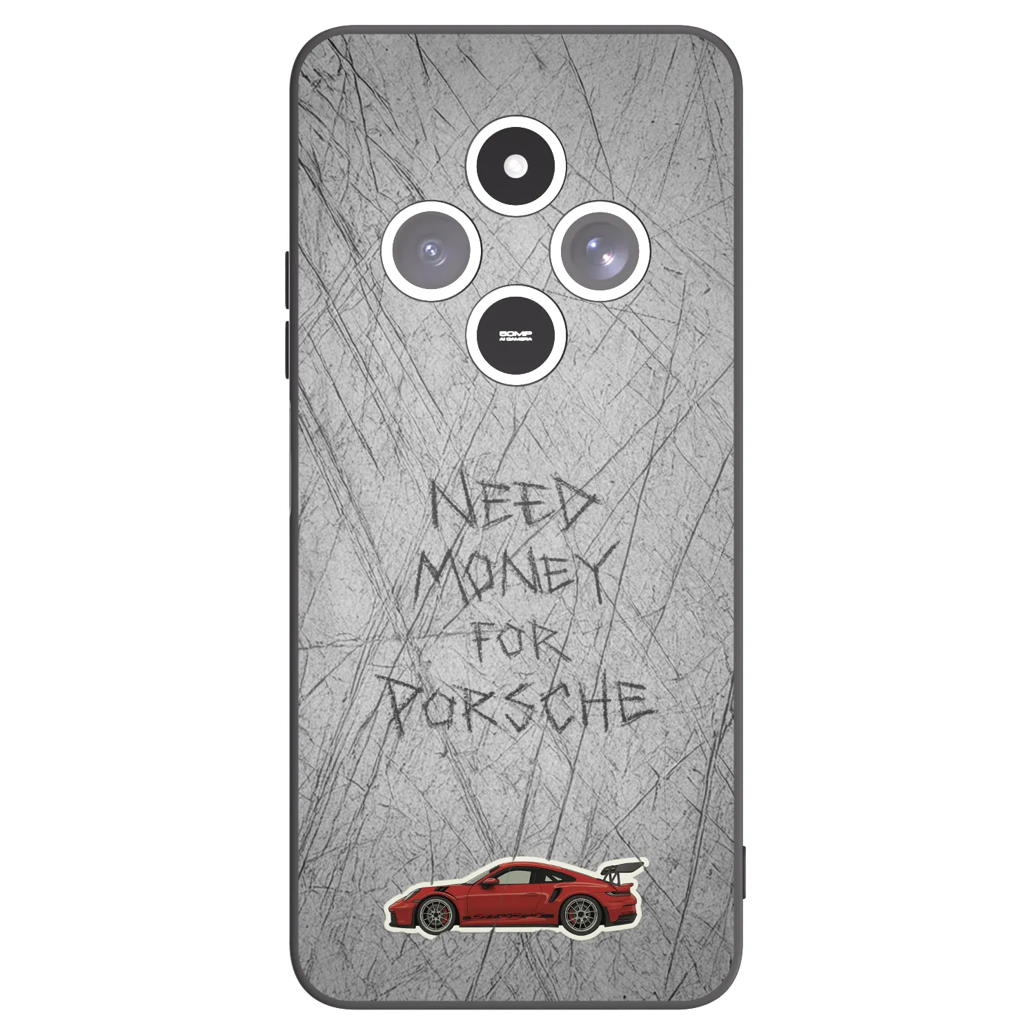 Picasee Μαύρη θήκη σιλικόνης για Xiaomi Redmi 14C - Garage Scratch