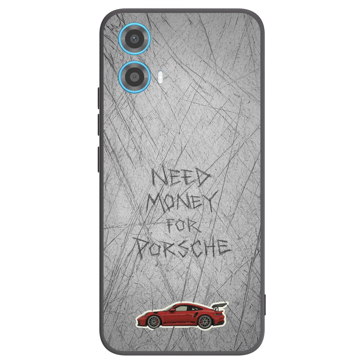 Picasee Μαύρη θήκη σιλικόνης για Motorola Moto G34 5G - Garage Scratch