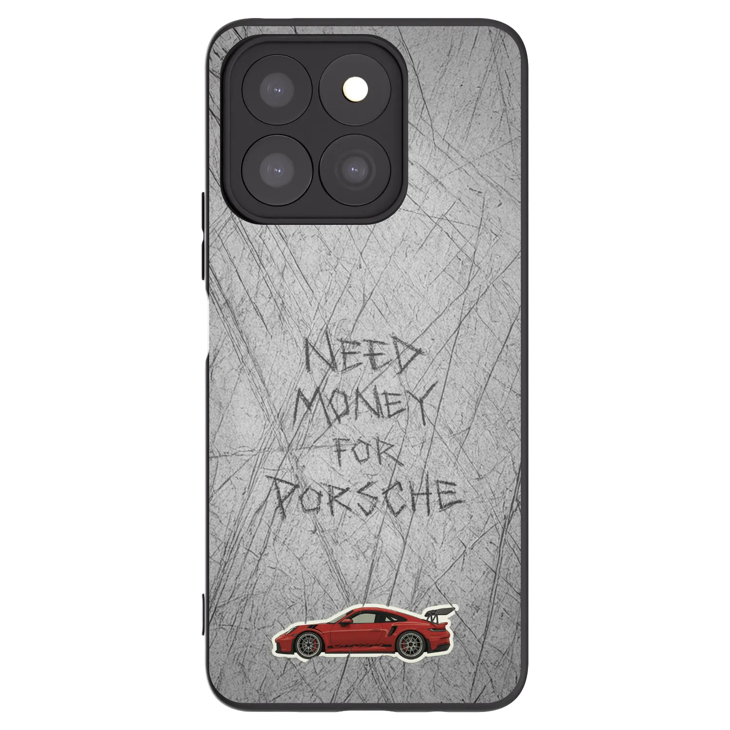 Picasee Μαύρη θήκη σιλικόνης για Honor X8c - Garage Scratch