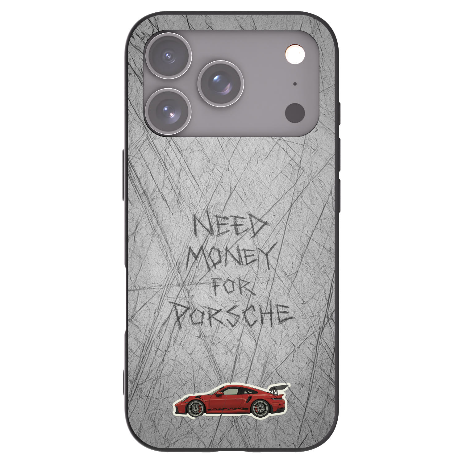 Picasee Μαύρη θήκη σιλικόνης για Apple iPhone 17 Pro - Garage Scratch