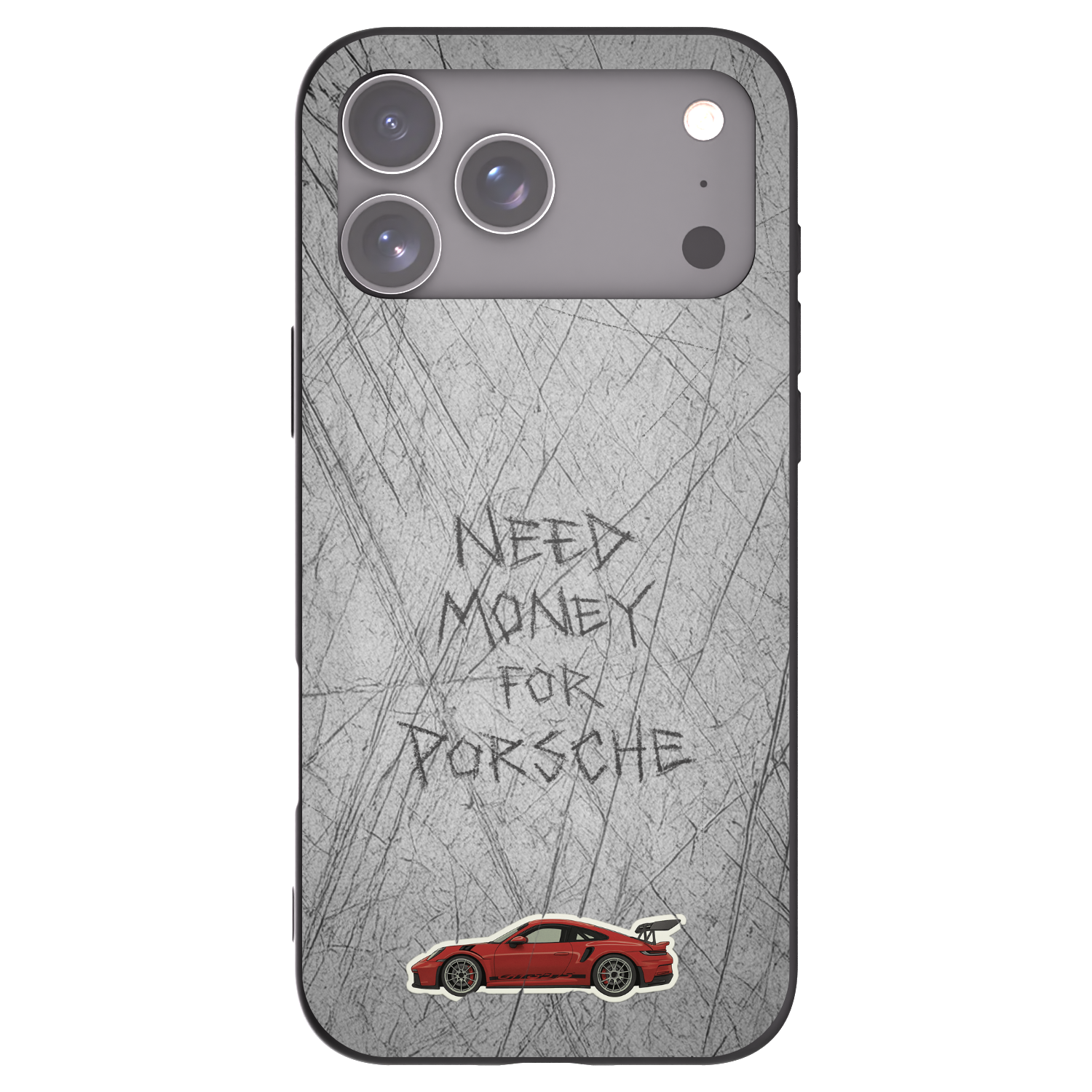Picasee Μαύρη θήκη σιλικόνης για Apple iPhone 17 Pro Max - Garage Scratch