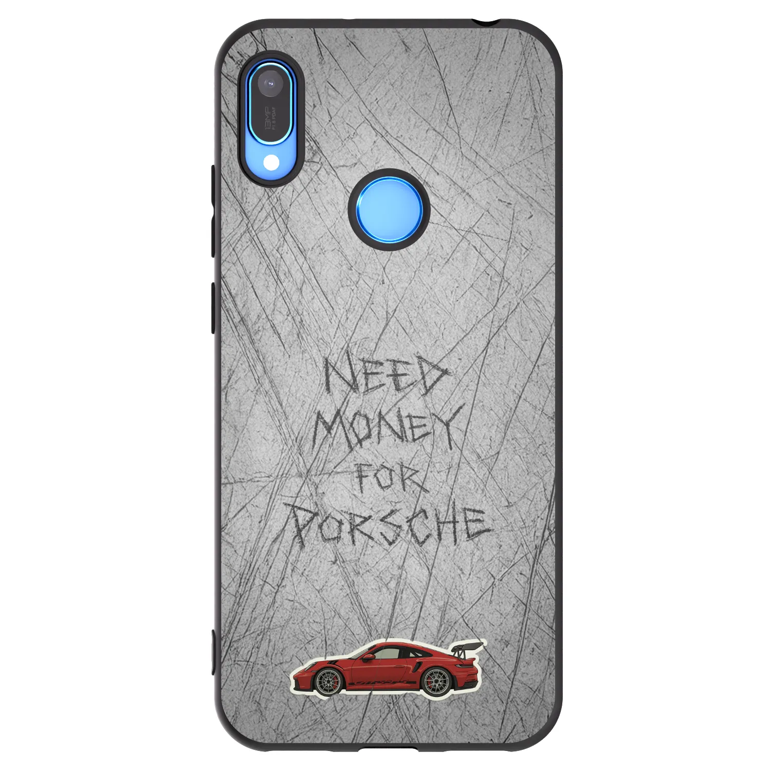Picasee Μαύρη θήκη σιλικόνης για Huawei Y6 2019 - Garage Scratch