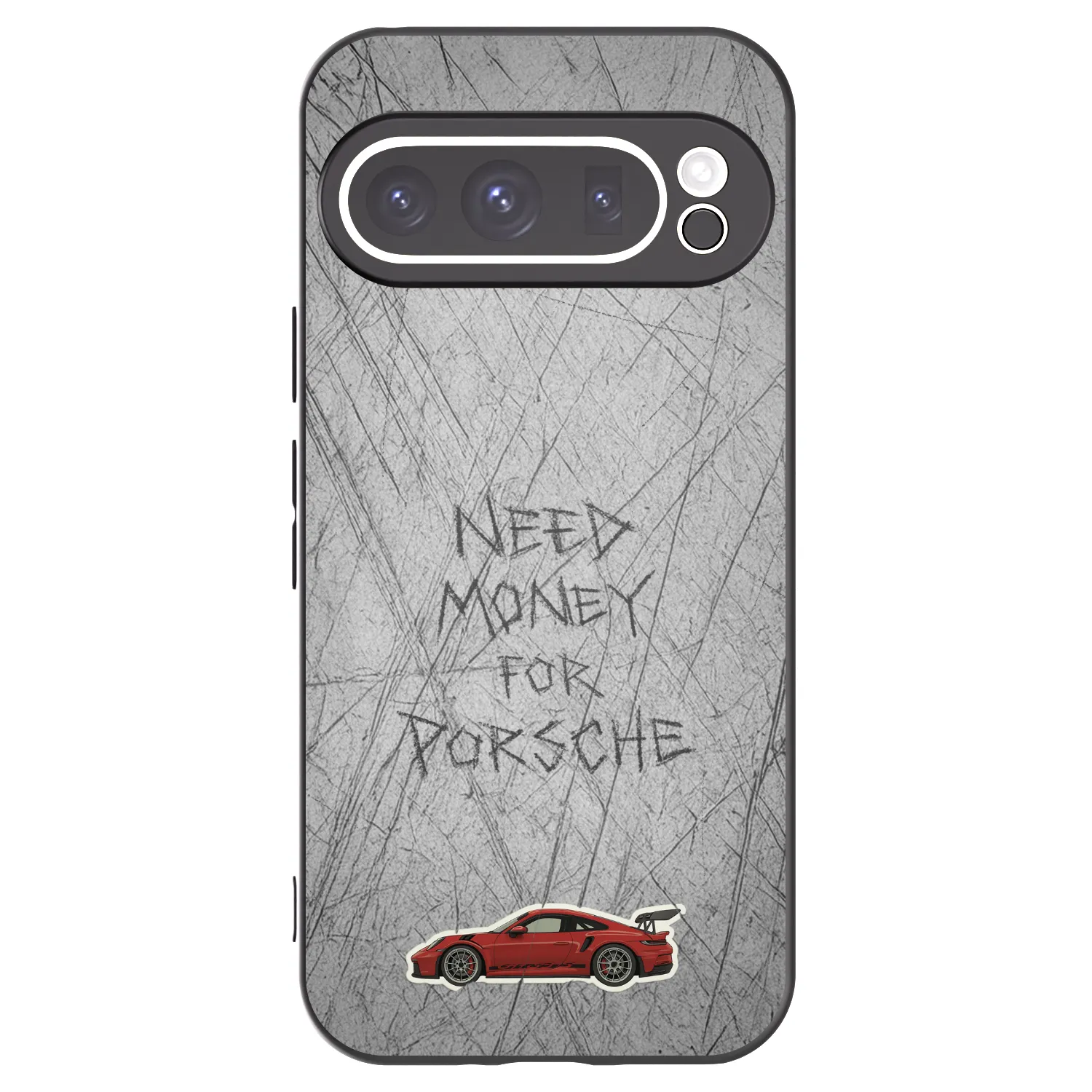 Picasee Μαύρη θήκη σιλικόνης για Google Pixel 9 Pro XL - Garage Scratch