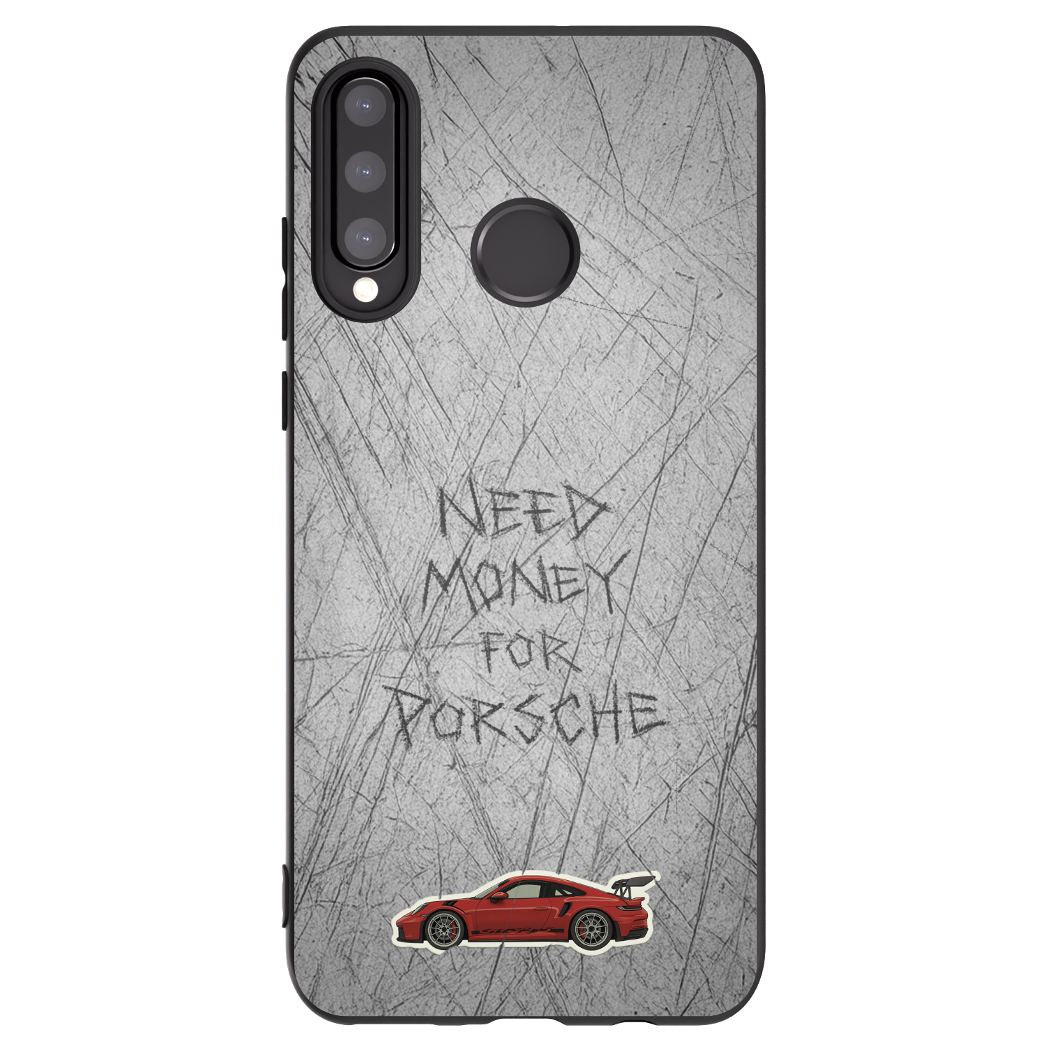 Picasee Μαύρη θήκη σιλικόνης για Huawei P30 Lite - Garage Scratch