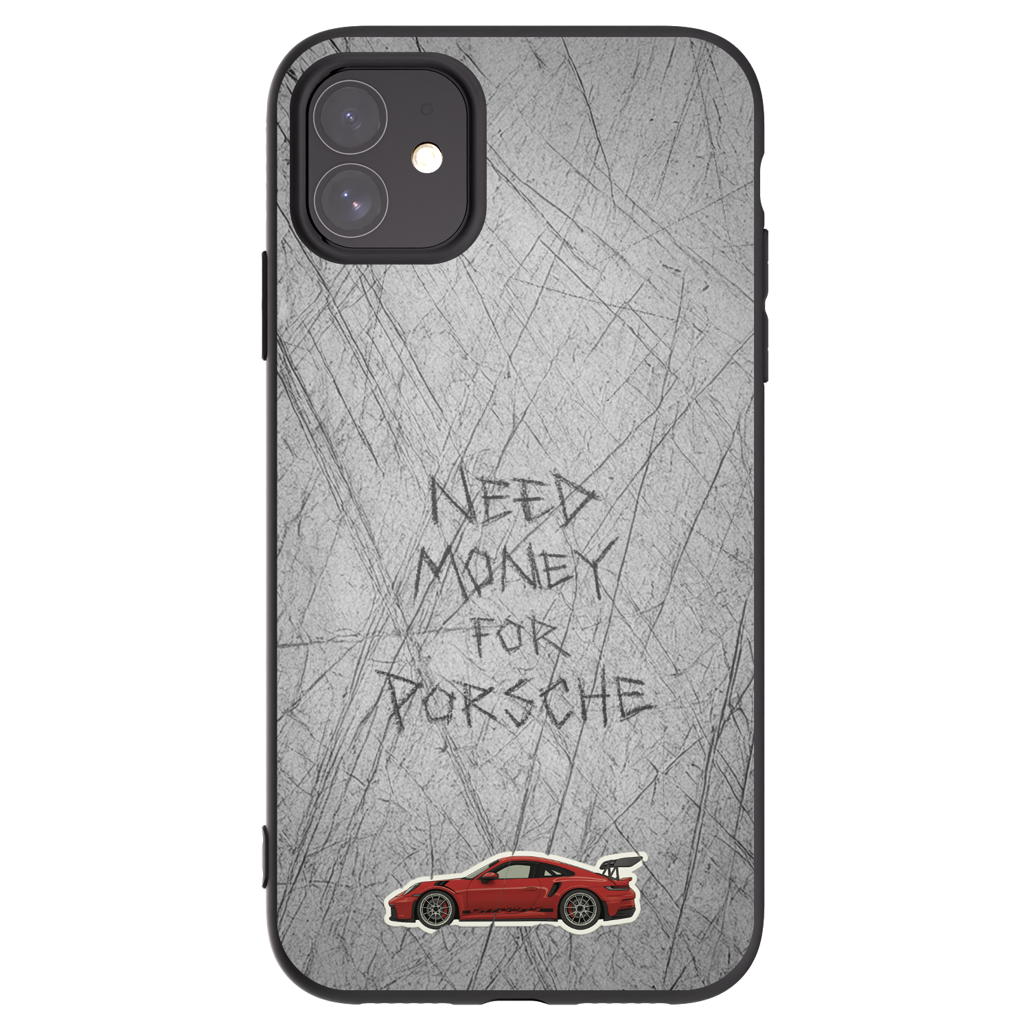 Picasee Μαύρη θήκη σιλικόνης για Apple iPhone 11 - Garage Scratch