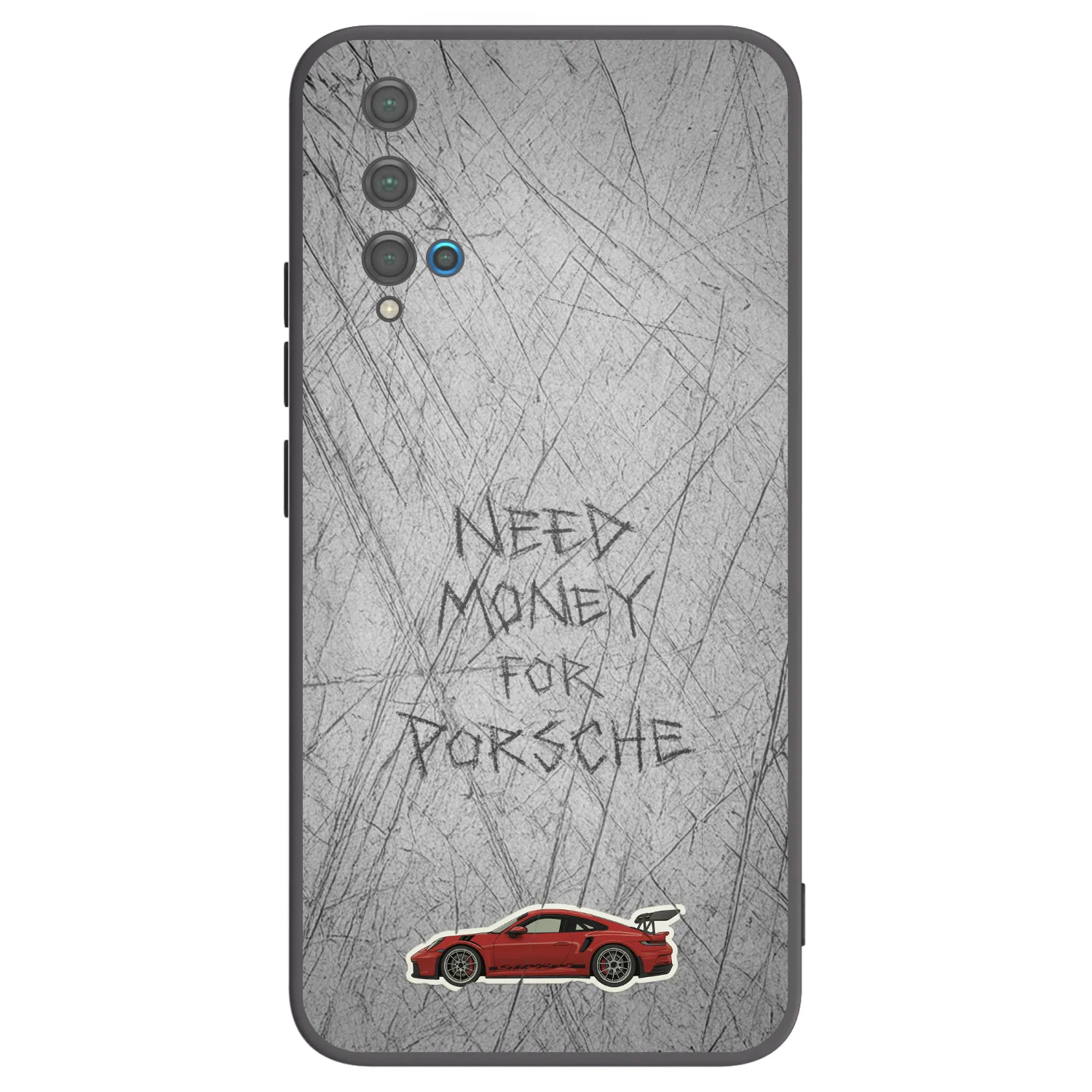Picasee Μαύρη θήκη σιλικόνης για Huawei Nova 5T - Garage Scratch