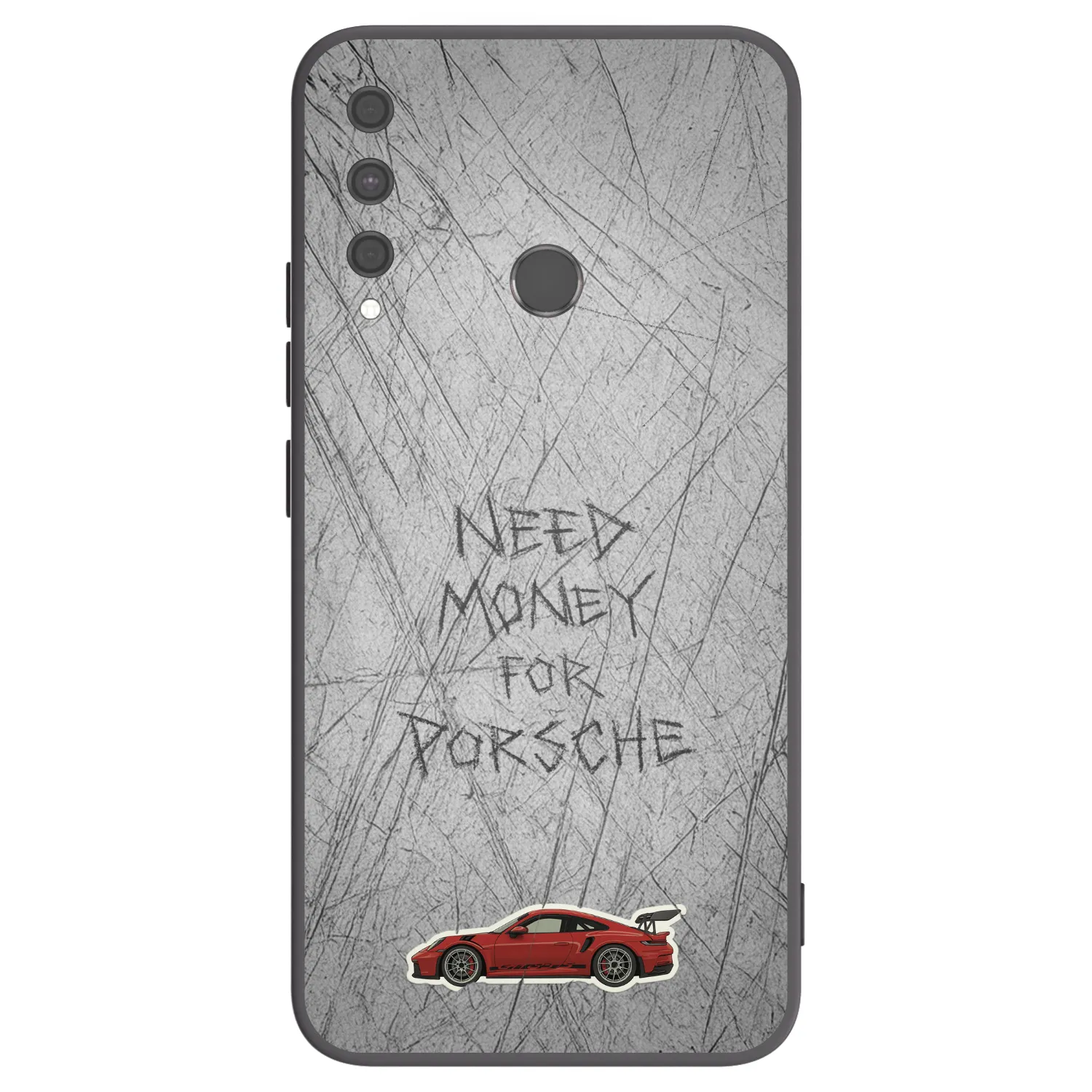 Picasee Μαύρη θήκη σιλικόνης για Huawei P40 Lite E - Garage Scratch