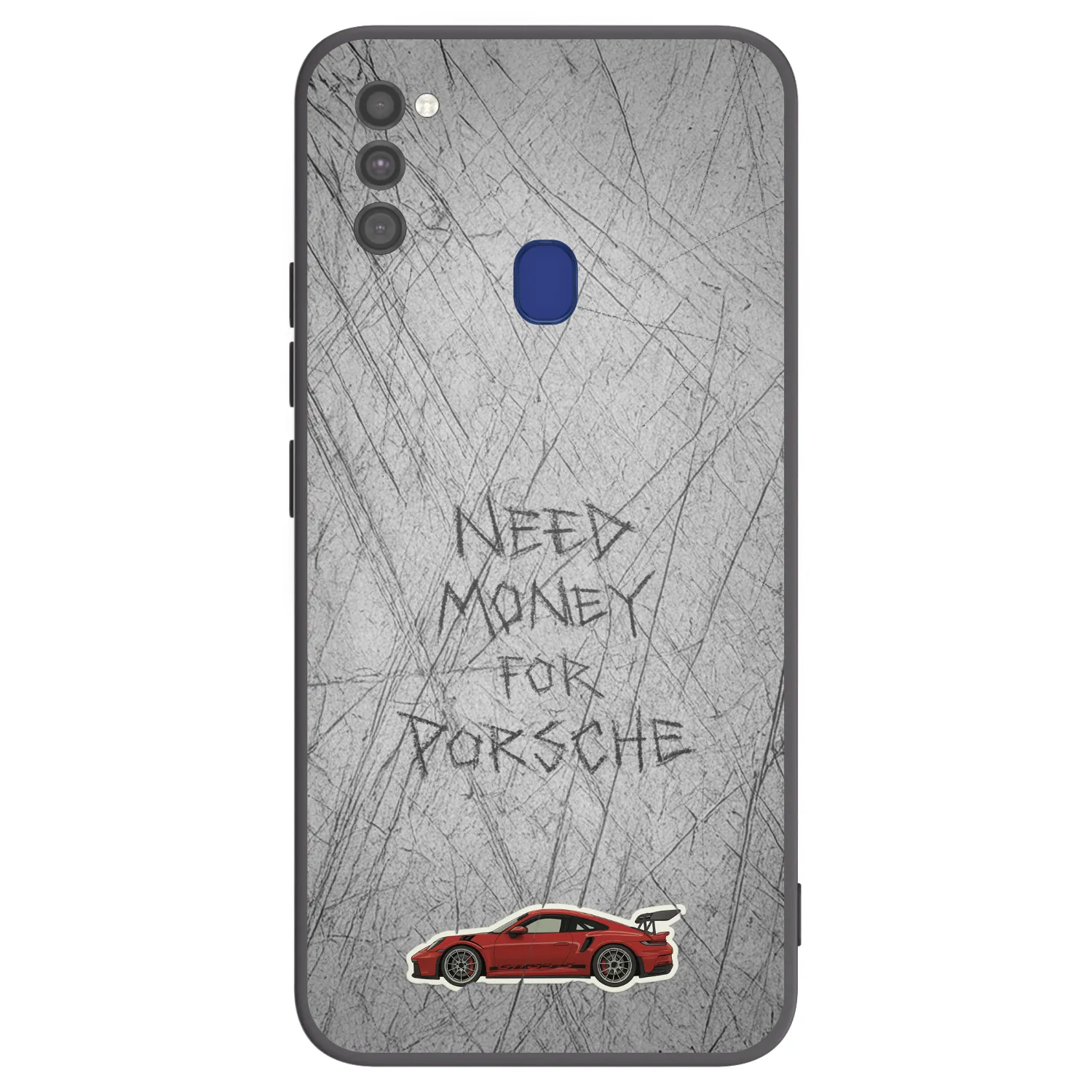 Picasee Μαύρη θήκη σιλικόνης για Samsung Galaxy M21 M215F - Garage Scratch
