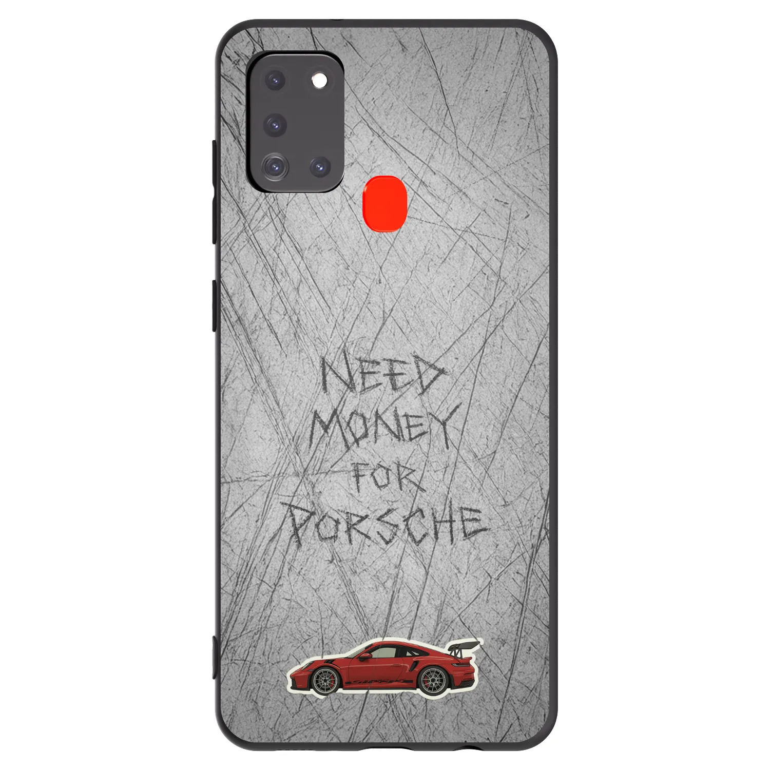 Picasee Μαύρη θήκη σιλικόνης για Samsung Galaxy A21s - Garage Scratch