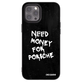 Picasee Μαύρη θήκη σιλικόνης για Apple iPhone 12 Pro Max - Black Dollar