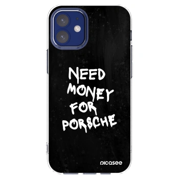 Picasee διαφανής θήκη σιλικόνης Apple iPhone 12 mini - Black Dollar