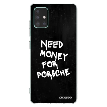 Picasee διαφανής θήκη σιλικόνης Samsung Galaxy M51 M515F - Black Dollar