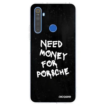 Picasee διαφανής θήκη σιλικόνης Realme 5 - Black Dollar