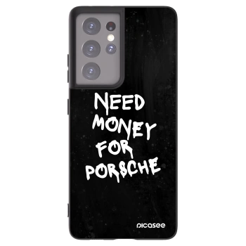 Picasee Μαύρη θήκη σιλικόνης για Samsung Galaxy S21 Ultra 5G G998B - Black Dollar