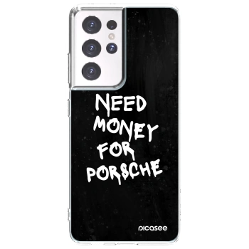 Picasee διαφανής θήκη σιλικόνης Samsung Galaxy S21 Ultra 5G G998B - Black Dollar