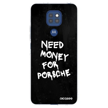 Picasee διαφανής θήκη σιλικόνης Motorola Moto G9 Play - Black Dollar