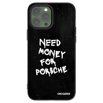Picasee Μαύρη θήκη σιλικόνης για Apple iPhone 13 Pro Max - Black Dollar