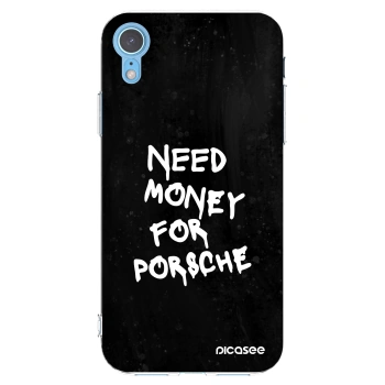 Picasee διαφανής θήκη σιλικόνης Apple iPhone XR - Black Dollar