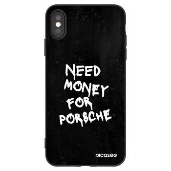 Picasee Μαύρη θήκη σιλικόνης για Apple iPhone XS Max - Black Dollar