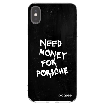 Picasee διαφανής θήκη σιλικόνης Apple iPhone XS Max - Black Dollar