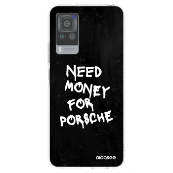Picasee διαφανής θήκη σιλικόνης Vivo X60 Pro 5G - Black Dollar