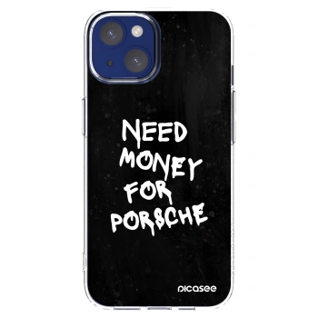 Picasee διαφανής θήκη σιλικόνης Apple iPhone 14 - Black Dollar